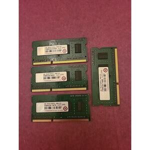 4 Sticks x 4gb each Laptop Memory RAM 1Rx8 DDR3L 1600 SO 7P Transcend